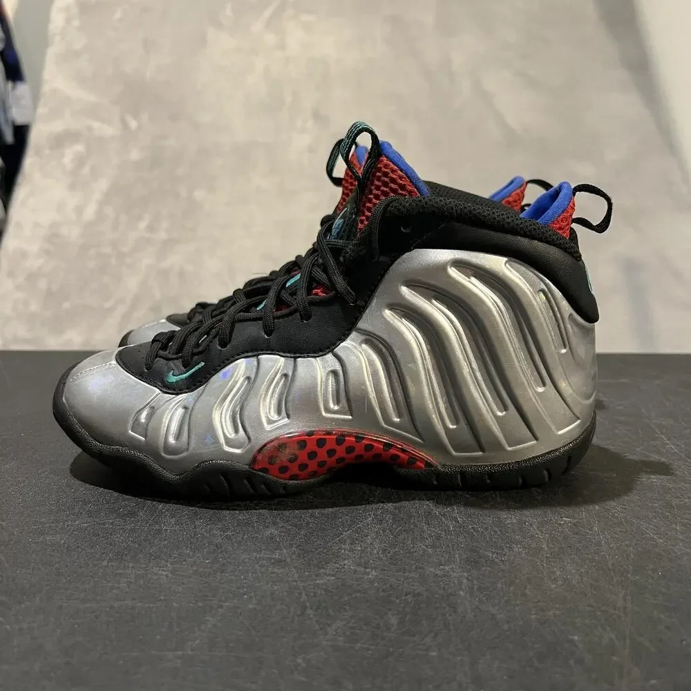 Nike Little Posite One All Star 2024 Shoes Youth 4Y Silver Foamposite FJ3303-001